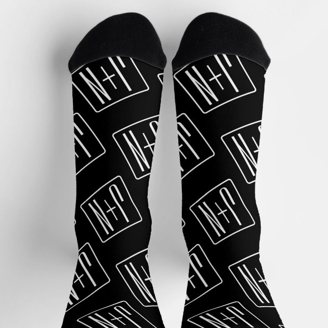 Modernes Muster für Hochzeitstile | Schwarz und We Socken (Oben)