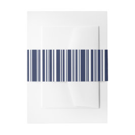 Modernes Muster für Mixed Navy White Stripes Einladungsbanderole