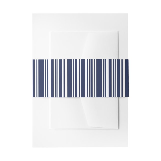 Modernes Muster für Mixed Navy White Stripes Einladungsbanderole (Vorderseite Beispiel)