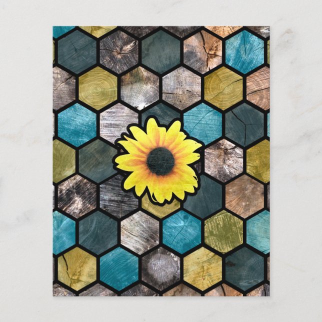 Modernes Muster für Sonnenblumen Flyer (Vorne)