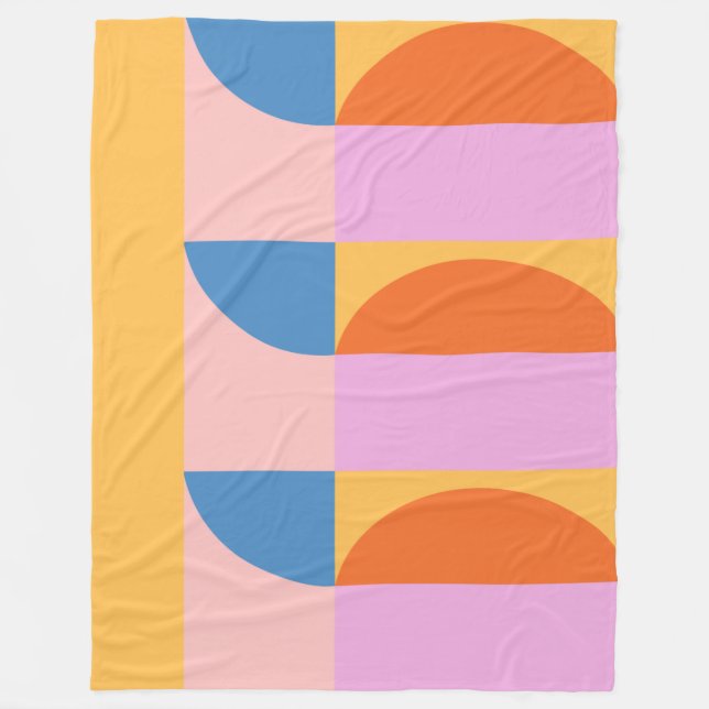 Modernes Muster geometrischer Formen Fleecedecke (Vorderseite)