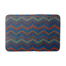 Modernes Muster in blau-afrikanischem Stil Bath Ma