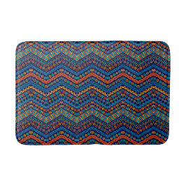 Modernes Muster in blau-afrikanischem Stil Bath Ma Badematte