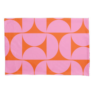 Modernes Muster in pink und orange Kissenbezug