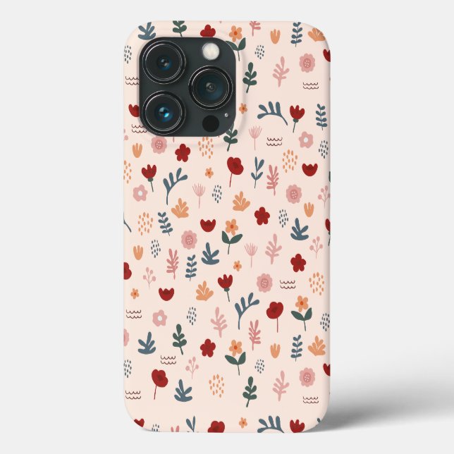 Modernes Muster Niedlicher ästhetischer Blume Case-Mate iPhone Hülle (Rückseite)