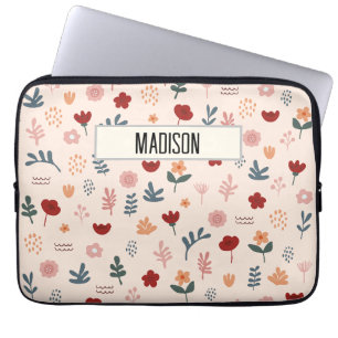 Modernes Muster Niedlicher ästhetischer Blume Laptopschutzhülle