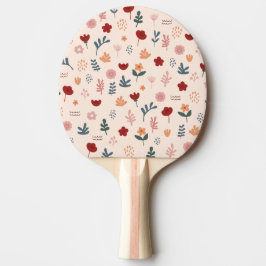 Modernes Muster Niedlicher ästhetischer Blume Tischtennis Schläger