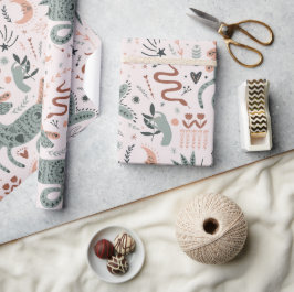 Modernes Muster zum Geburtstag Rosa Geschenk Geschenkpapier