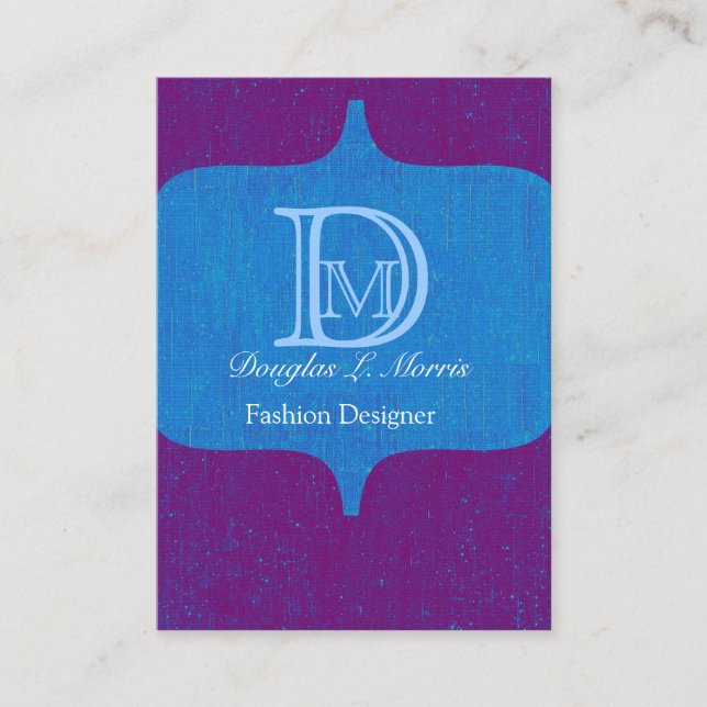 Modernes mutiges Monogramm Vintag Visitenkarte (Vorderseite)