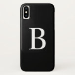 Modernes mutiges Typografie-Schwarzweiss-Monogramm Case-Mate iPhone Hülle<br><div class="desc">Moderne mutige Typografie-Monogramm iPhone Schwarzweiss-Rechtssache | fügen Ihre eigene mit Monogramm Initiale diesem kundengerechten iPhone Fall hinzu. Sie kennzeichnet weiße mutige Typografie mit einem schwarzen Hintergrund. Dieser moderne iPhone Fall ist als personalisiertes Geschenk perfekt. Andere Farben sind verfügbar.</div>