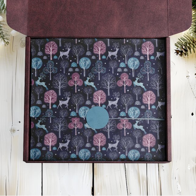 Modernes Nachtwald Seidenpapier (Von Creator hochgeladen)