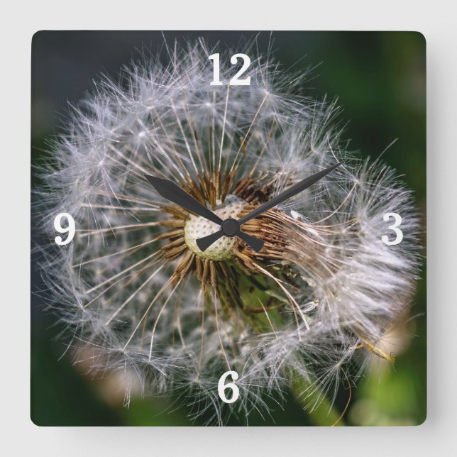 Modernes Nah-Up-Leuchter-Foto Quadratische Wanduhr (Vorderseite)