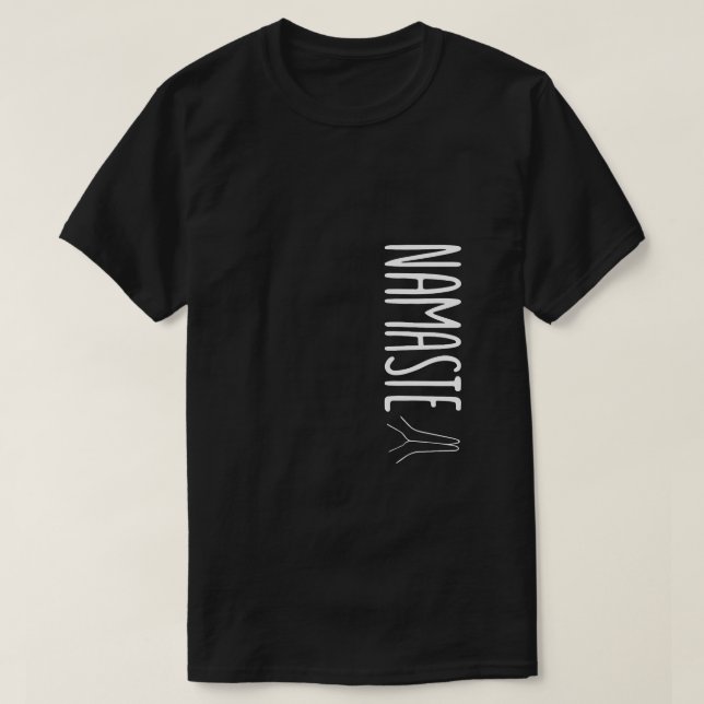Modernes Namensschild schwarz-weiß T-Shirt (Design vorne)
