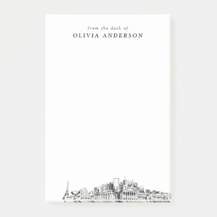 Modernes Nashville Berufliches Geschenk Personalis Post-it Klebezettel