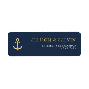 Modernes nautisches Adresslabel