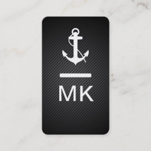 Modernes nautisches Monogramm Visitenkarte