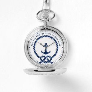 Modernes nautisches Seil & Anker mit individuellem Armbanduhr