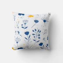 Modernes Navy Blau und Gelbblume