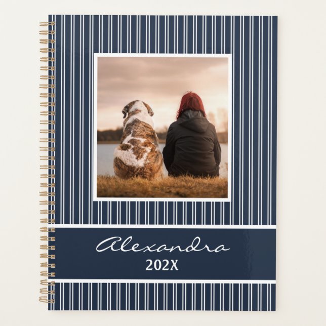 Modernes Navy Blue 1 Foto 2023 Custom Planer (Vorderseite)