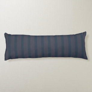 Modernes Navy Blue und Pflaumengestreift Seitenschläferkissen