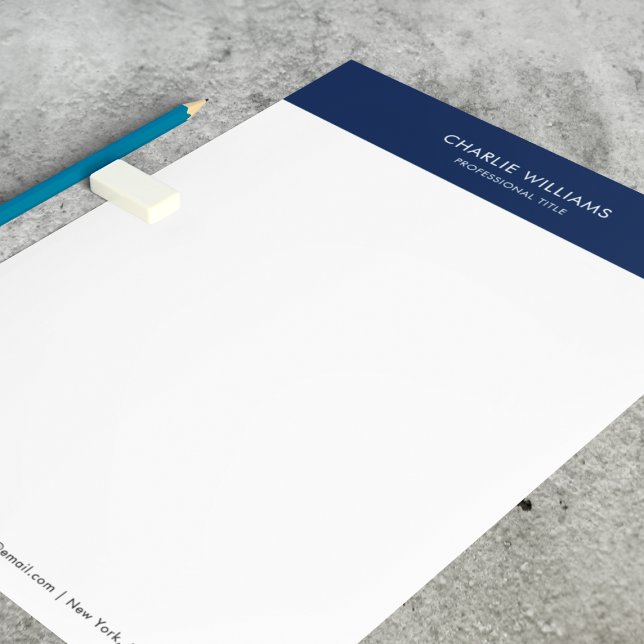 Modernes Navy Blue Vielen Dank nach Job Interview Briefbogen (Modern Navy Blue Thank You After Job Interview Letterhead
)