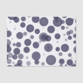 Modernes Navy Blue & White Polka Dot Bubbles Party Seidenpapier