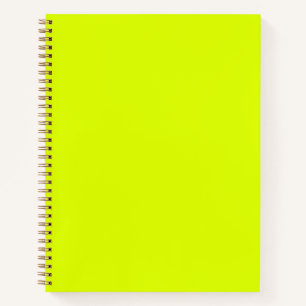 Modernes Neon Chartreuse grün hell schlicht solide Notizbuch