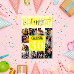 Modernes Neon Pastel Gelb 12 Foto Geburtstag Karte<br><div class="desc">Diese moderne und niedliche Geburtstag-Karte ist perfekt für jeden Freund. Es verfügt über ein 12-Foto-Collage-Raster, handgeschriebene kursive Skripttypografie und zweifarbige neongelbe und pastellgelbe Farbblöcke. Auf der Karte steht: "Herzlichen Glückwunsch zum Geburtstag (Name), (Alter)." Es ist lustig, cool, einzigartig, trendig, einfach, minimalistisch und mädchenhaft; das perfekte Design, um Ihren besten Freund...</div>