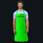 Modernes Neongrün-individuelle Name-Monogramm schl Schürze<br><div class="desc">Anpassen Namenstext minimalistisch elegante neongrüne schwarze Schürze Anpassen,  personalisieren mit Namen,  Zitat,  Phrasen oder Text. Geeignet für Köche,  Koch,  Keramik,  Keramiken,  Handwerk,  Arbeit,  Küche,  Backen,  Grillen,  Grill,  sowie Geschäfte und Geschäfte etc.</div>