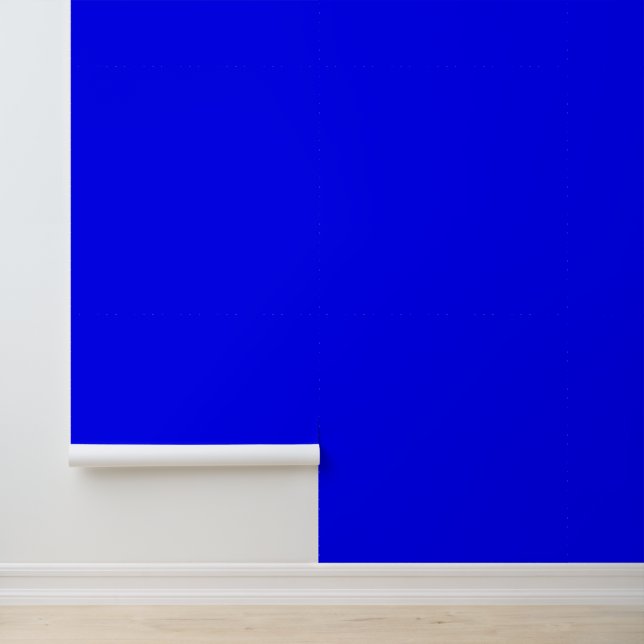 Modernes Neonkobalt-Blau schlichte Vollfarbe Tapete (Anwendung)