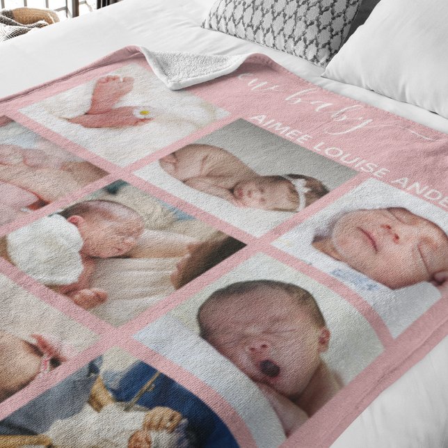 Modernes neues Baby | Foto Collage Gift Fleecedecke (Von Creator hochgeladen)