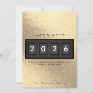 Modernes Neujahrs-Einfach-Countdown Gold
