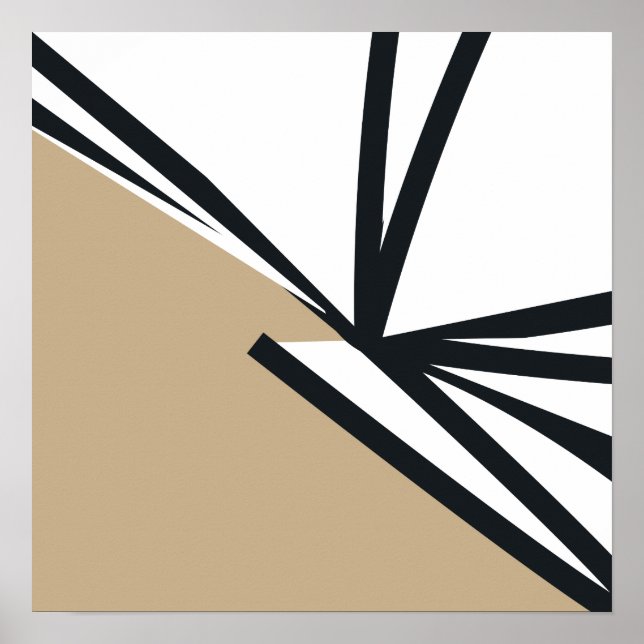 Modernes neutrales Abstrakt Poster (Vorne)