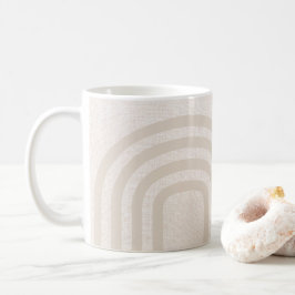 Modernes, neutrales, blasses Monogramm-Muster Kaffeetasse