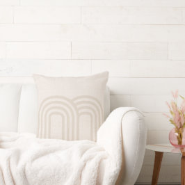 Modernes, neutrales, blasses Monogramm-Muster Kissen