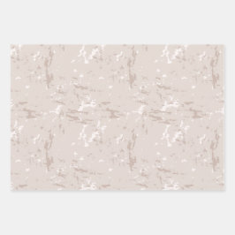 Modernes neutrales Farbmarmor Geschenkpapier Set