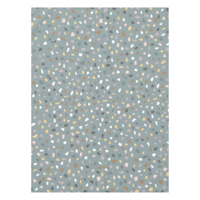 Modernes, neutrales Terrazzo-Muster Tischdecke (Vorderseite)