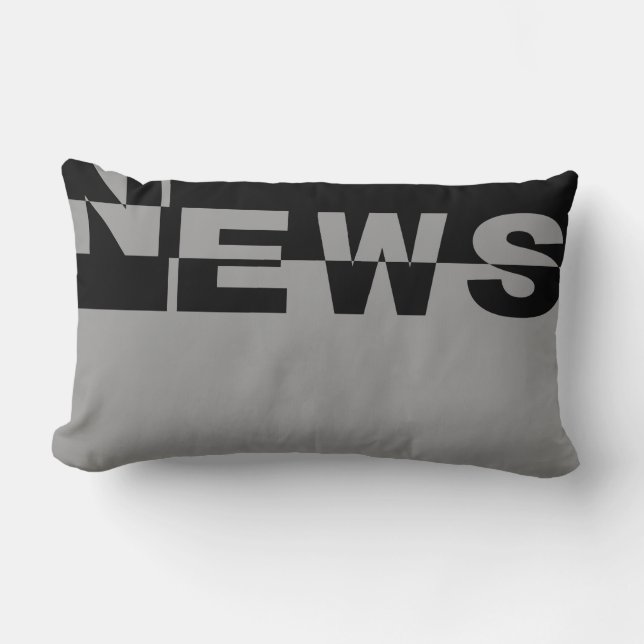 Modernes NEWS Banner + Ihr Backgr. Ideen Lendenkissen (Vorderseite)