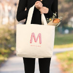 Modernes Niedlich Fun Individuelle Name 3D Monogra Jumbo Stoffbeutel<br><div class="desc">Niedliche mit Monogramm Tasche mit Ihrem individuelle Name als Schatten in Rot und Rosa. Modernes,  minimalistisches,  einfaches und unterhaltsames Design macht dieses typografisch angetriebene Design zu einem coolen personalisierten Geschenk!</div>