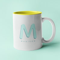 Modernes Niedlich Fun Individuelle Name 3D Monogra