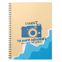 Modernes Niedlich Travel Journal Backpacker Globet Notizblock
