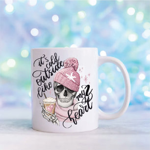 Modernes Niedliches Äußeres ist kalt wie meine Her Zweifarbige Tasse