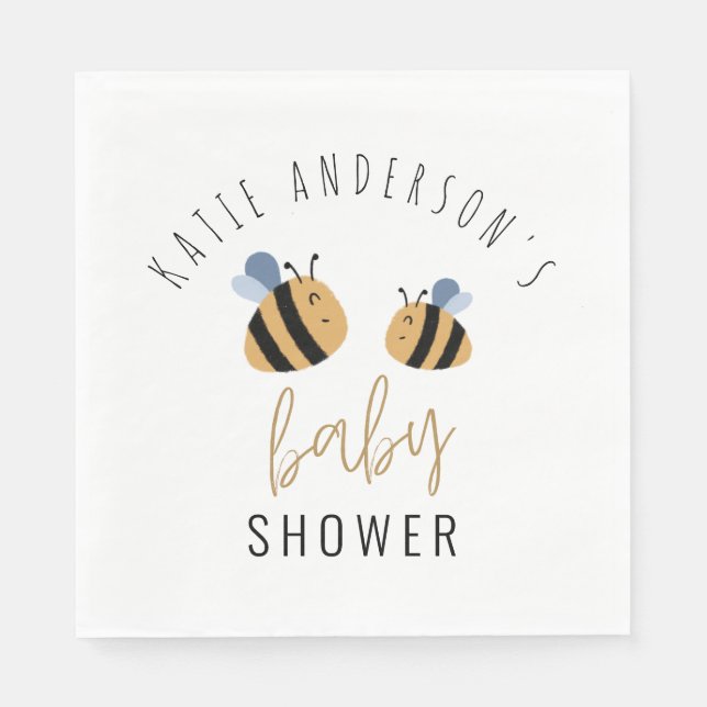Modernes Niedliches Baby-Duschbad Party Serviette (Vorderseite)