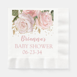 Modernes Niedliches Floral Gold Baby Duschbad Mitt Serviette