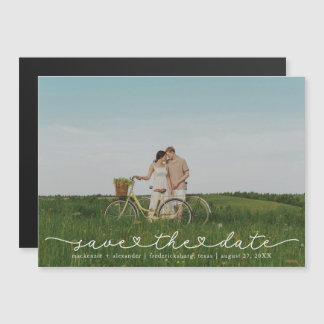 Modernes Niedliches Foto Save the Date Card Magnet
