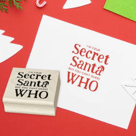 Modernes Niedliches Geheimnis Weihnachtsmannmütze  Gummistempel