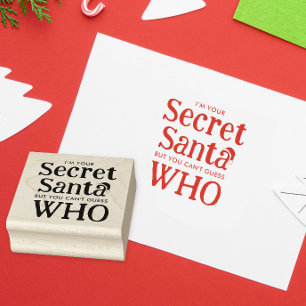 Modernes Niedliches Geheimnis Weihnachtsmannmütze Gummistempel