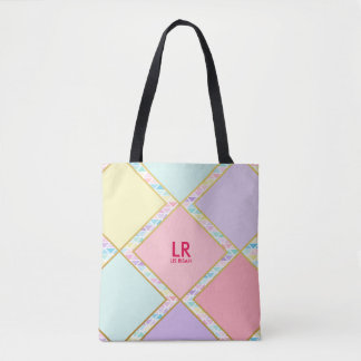 Modernes, Niedliches, geometrisches Monogramm aus  Tasche