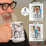 Modernes Niedliches GRANDPA 3 Foto Personalisiert Kaffeetasse<br><div class="desc">Erstellen Sie für GRANDPA eine Tasse für das Keepake Foto mit 3 Bildern, einem modernen typografischen Titel und personalisiert mit Ihrem eigenen Text und/oder Namen in Grau. Das ist ein unvergessliches Geschenk für einen neuen Großvater, den Geburtstag eines Großvaters, den Tag der Großeltern, den Vatertag oder einen Urlaub. HILFE: Für...</div>