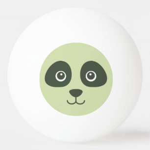 Modernes Niedliches Panda-Gesicht hellgrün Tischtennisball